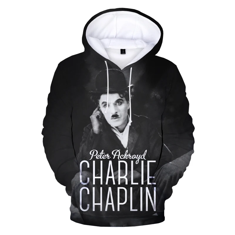 2021 Nové Chaplin Hoodies 3D Tlač Móda Jeseň/Zima Dlhý Rukáv Populárne Pulóvre Charlie Chaplin 3D Kapucňou Mikiny