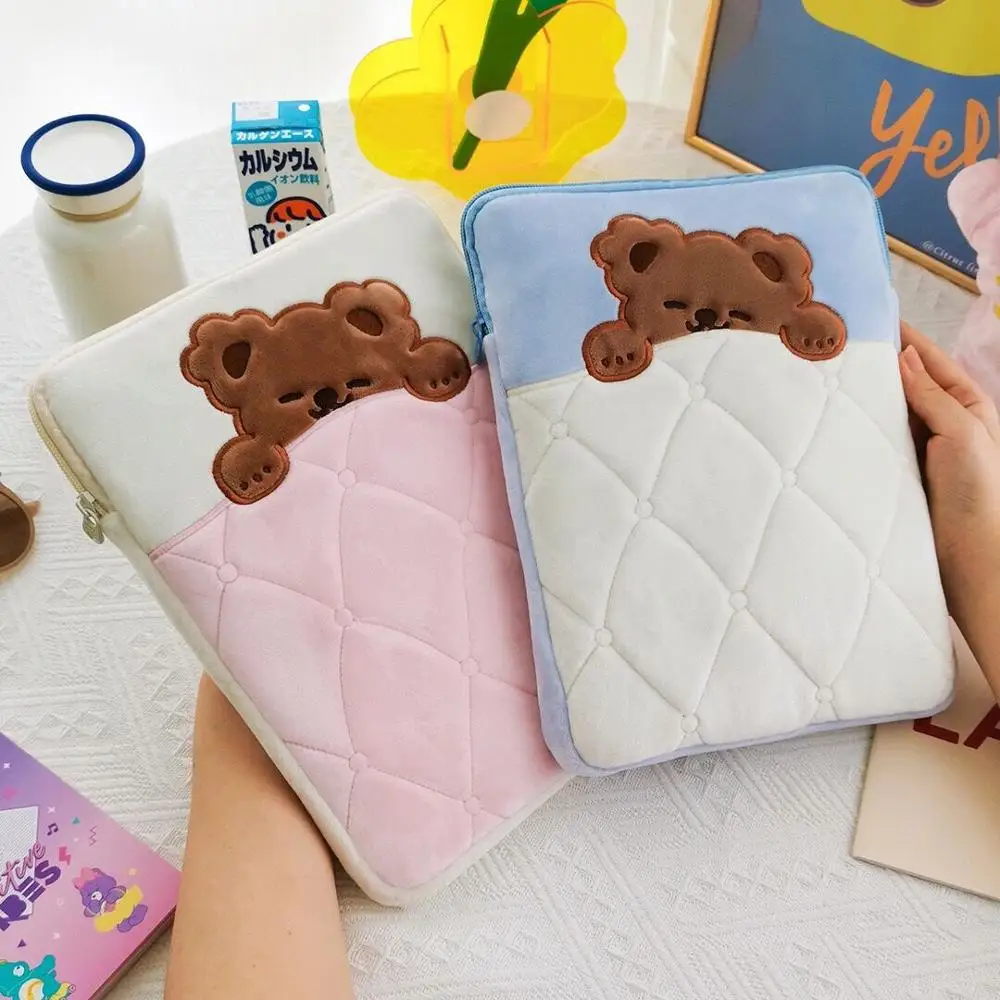 2021 Nové Milkjoy Kórea Roztomilý Medveď Kabelka 10.5 11inch Mäkké Mac, ipad Prípade Držiteľ Módne iPad Taška Bavlny, Mäkké Cestovné Obchodné Tašky