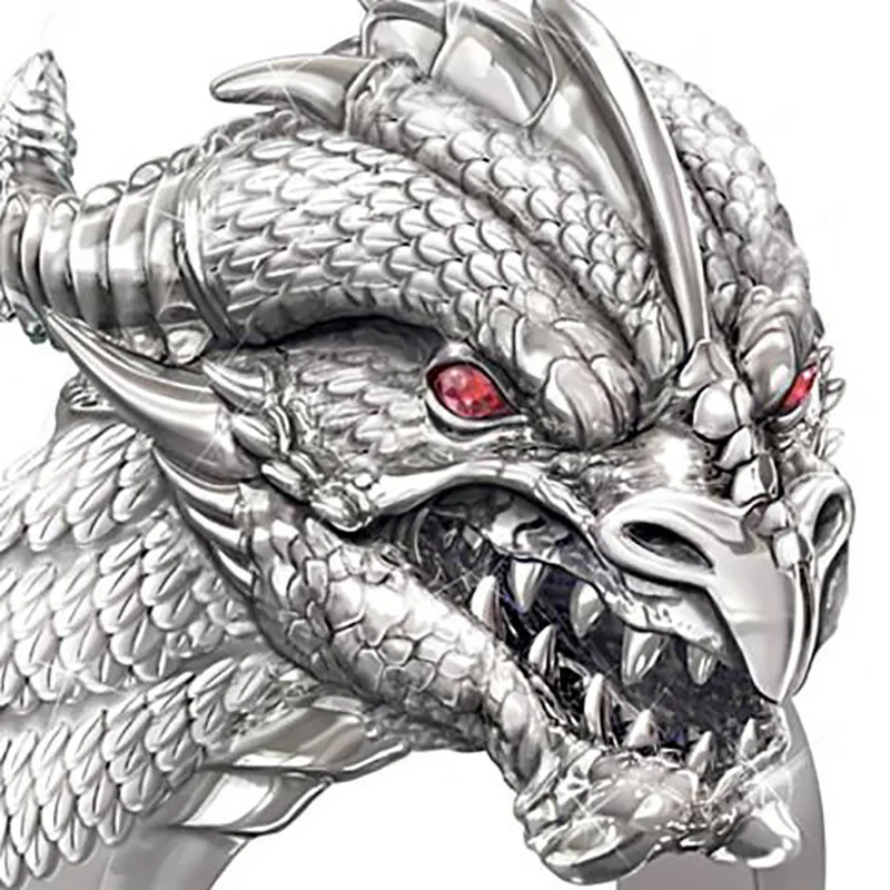2021 nové módne Dragon 925 sterling silver mužov krúžok výročie darček šperky veľkoobchod moonso R5810