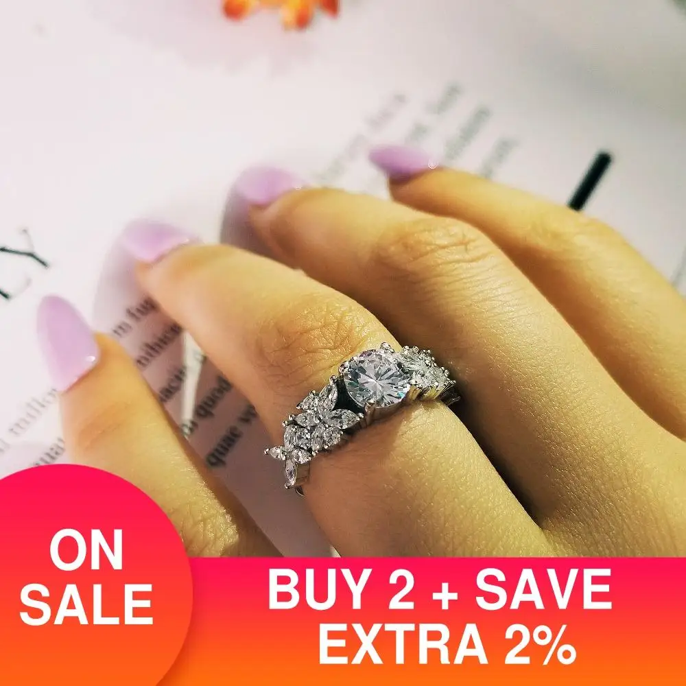 2021 nový príchod módne 925 sterling silver sľub svadobné zásnubné prstene pre ženy, dievča prst veľkoobchod šperky R4321