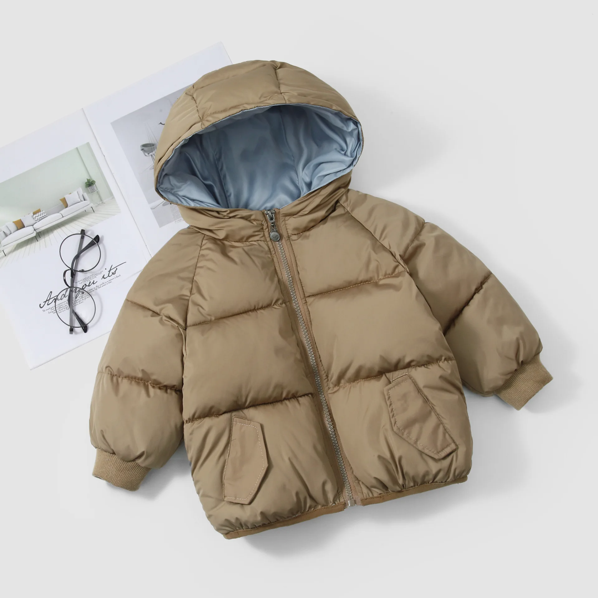 2021 Zimné Nových kórejských Detí Nadol Bunda pre Chlapcov A Dievčatá, Vyšívané Bavlnené Kabát Bavlnené Oblečenie Hot Predaj