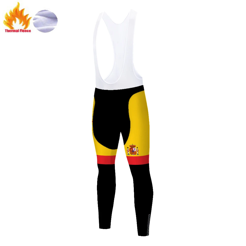 2021 Španielsko ciclismo ropa hombre Zimné Thermal Fleece, dlhé cyklistické nohavice tím 20D gél pad dlhé bežecké nohavice, pančuchy