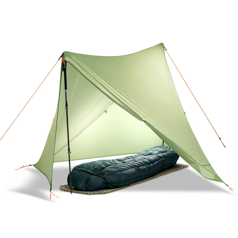 20D Dvojité Bočné Kremíka Potiahnuté Nylon Ultra Ľahké Tarp Outdoor Camping Útulku Rainfly
