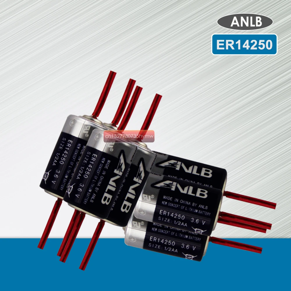 20PCS ANLB ER14250 ER 14250 CR14250SL 1/2 AA 1/2AA 3.6 V 1200mAh PLC priemyselná lítiová batéria S vývodmi batérie primárne