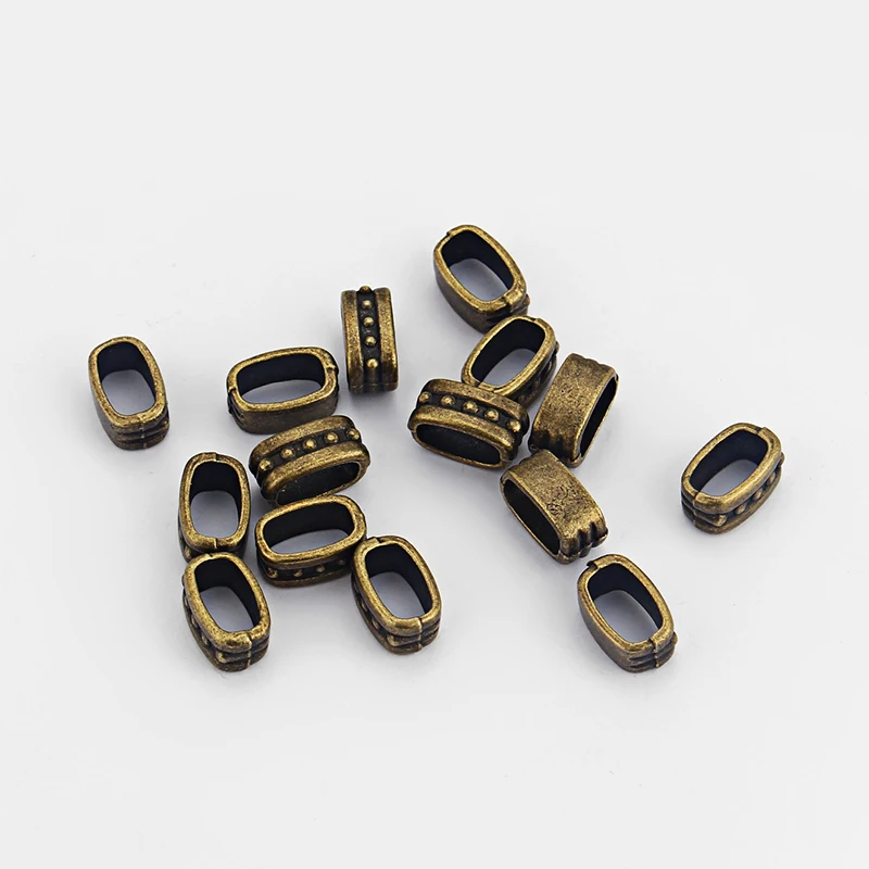 20pcs Antické Bronzové Dot Jazdca Dištančné Charms Korálky Fit 11*5 mm Kožené Kábel Náramok, Takže DIY Módne Šperky Príslušenstvo
