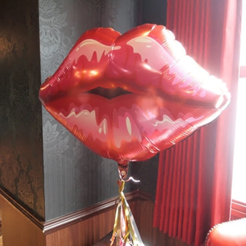 20pcs/veľa 75*75 cm pery hélium balóniky láska globos rose červené pery balón na Valentína kiss me fóliový balón svadobná výzdoba