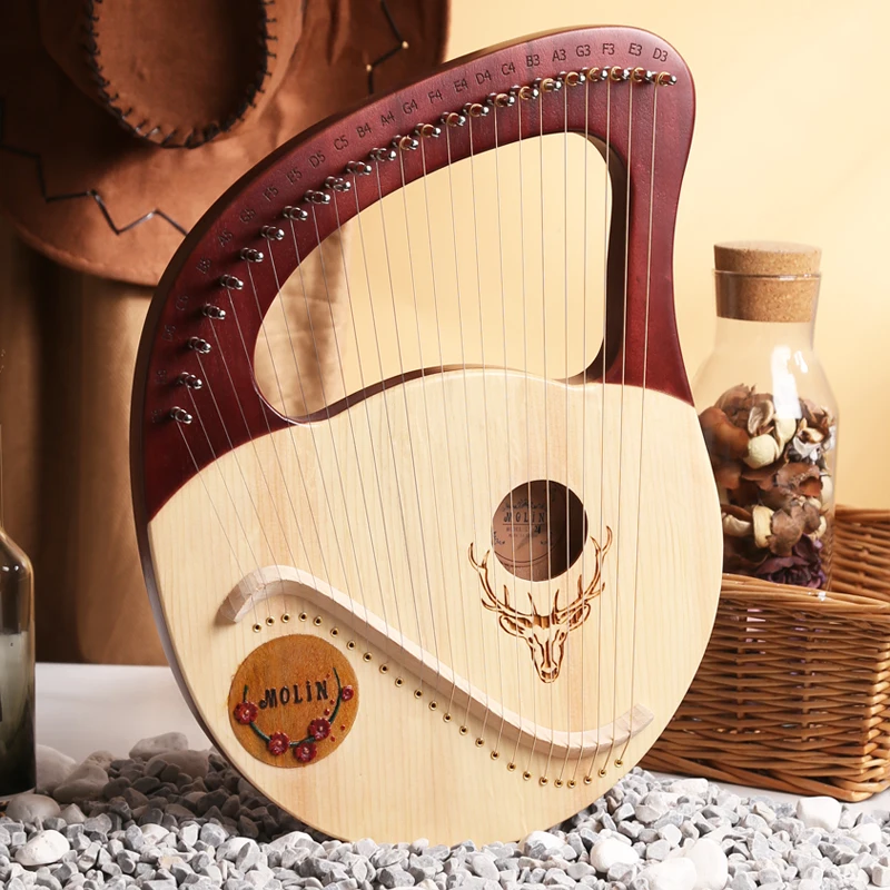 21-tón harfa desať-string lýra 24-reťazec malých harfa hudobný nástroj prenosné lýra lýra malé lýra