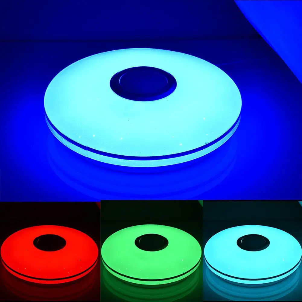 220V 36W RGB LED Hudba Stropné svietidlo Domov Osvetlenie Bluetooth Hudby Stropné svetlo RGB Diaľkové Ovládanie APLIKÁCIE Ovládanie Stmievateľné 2800LM