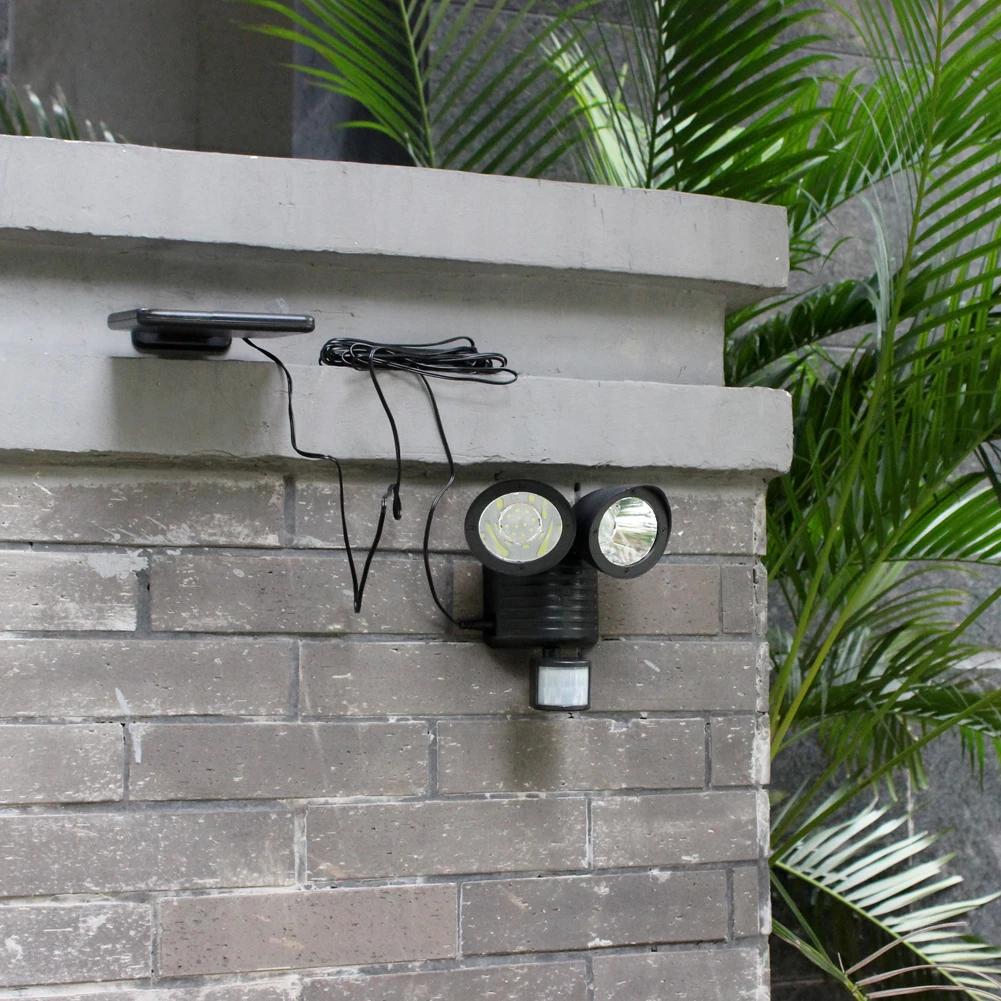 22LED Solárny PIR Snímač Bezpečnostné Svetlo Vonkajšie Záhradné Lampy