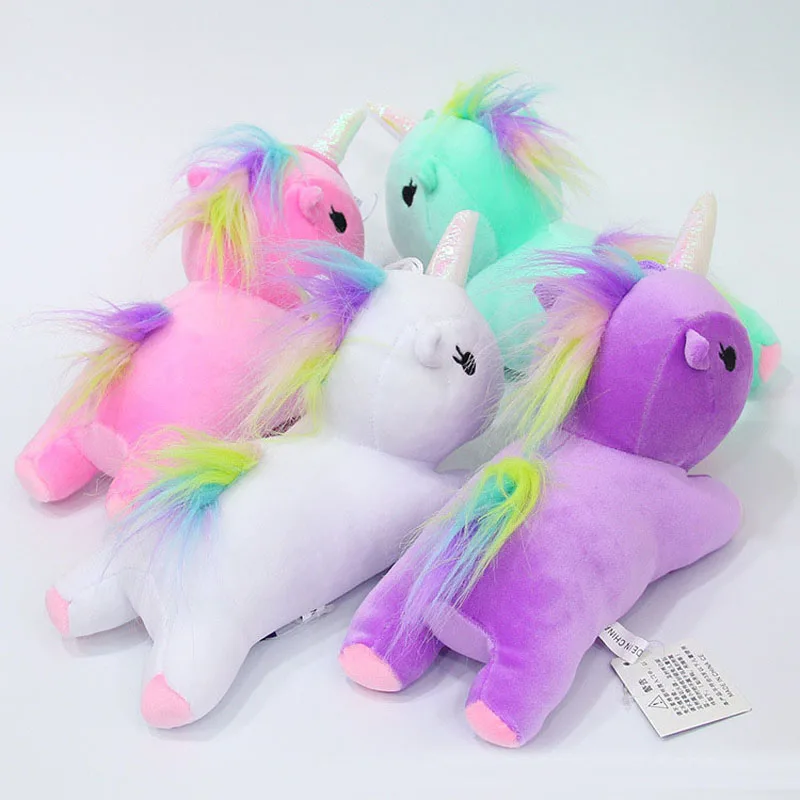 23 cm Cartoon Jednorožec Plyšové Hračky Jednorožec Strany Bábika Unicornio Roztomilá Bábika Plyšový Vankúš Rainbow Darček k Narodeninám Bábiky Jednorožec Oyuncak
