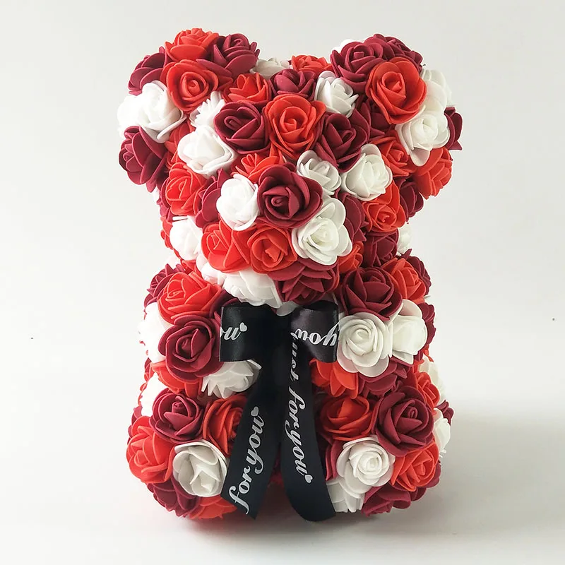 25 cm vysoká, Valentína medvedíky 3,5 cm ruže medveď farby Dovolenku High-grade DIY darčeky, Vianočné darčeky