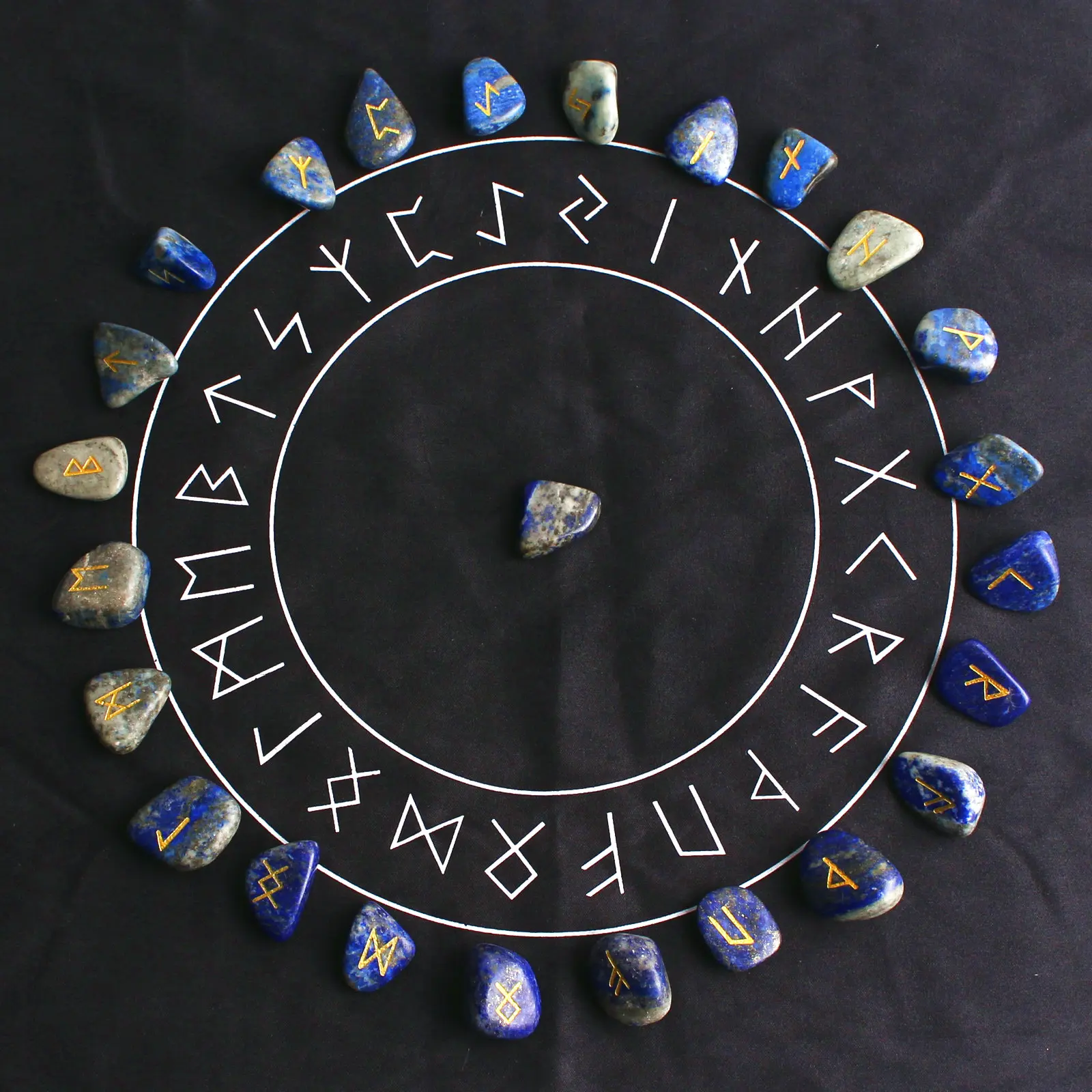 25Pcs Prírodné Čakra Crystal veštenie Veštenie Runa Kamene Lapis Lazuli Achát Paušálnych Príručka Socha Reiki Liečenie Dekor