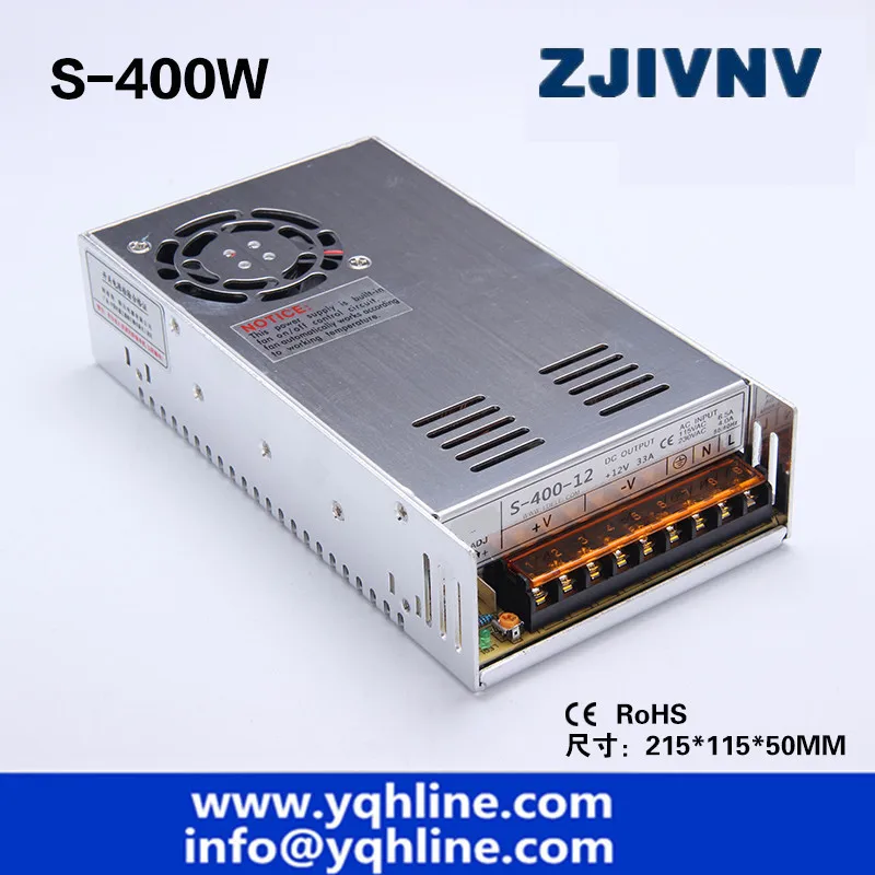 27V 15A 400W prepínanie napájania jeden výstup cctv smps led napájanie LED driver (Model: S-400-27)