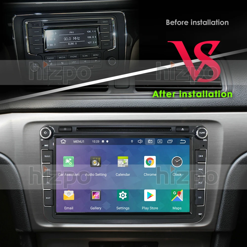 2Din vodičov Auto stereo Pre VW GOLF V/VI Škoda Seat Android 10 S GPS BluetoothHandsfree 8