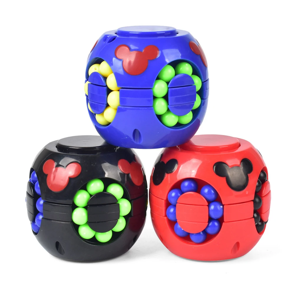 2KS Málo Magic Bean tvorivé Gyro farebné magic Cube Prsta Gyroskop, odbúranie stresu kocka Detí vzdelávacie hračky