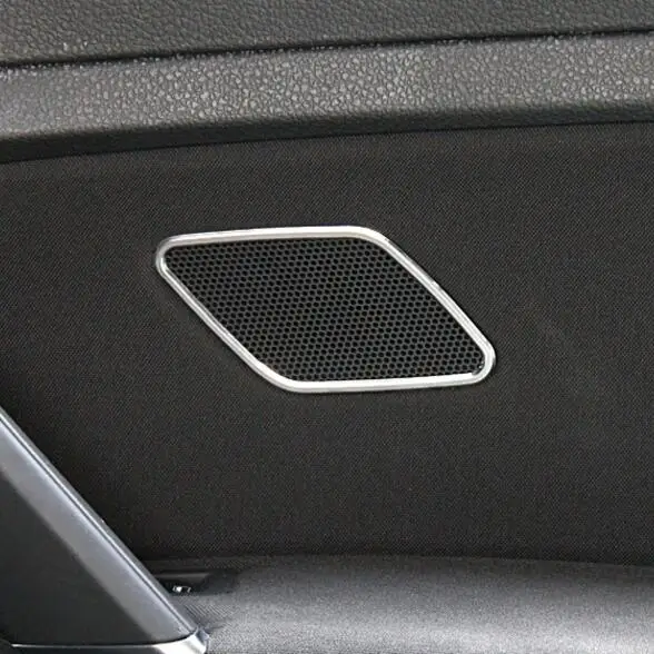 2ks/set špeciálne upravené nerezové zadné dvere Akustika dekorácie rám Nálepka pre Volkswagen GOLF 7 mk7 auto styling
