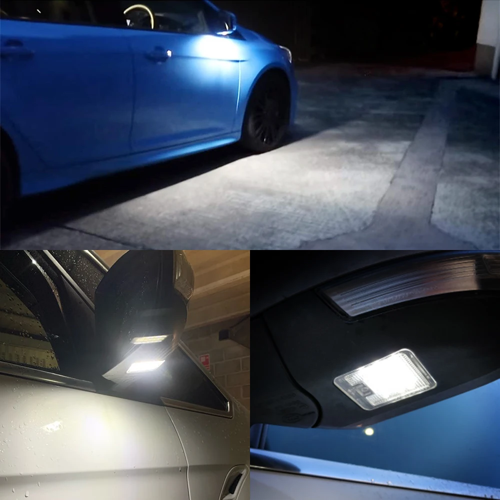2x Canbus LED Zrkadlo Puddle Svetlo na Ford Focus ford Kuga, S-Max, Mondeo IV C-max Uniknúť Auto LED Zdvorilosť svetlo Pod Strane Zrkadla, Lampy