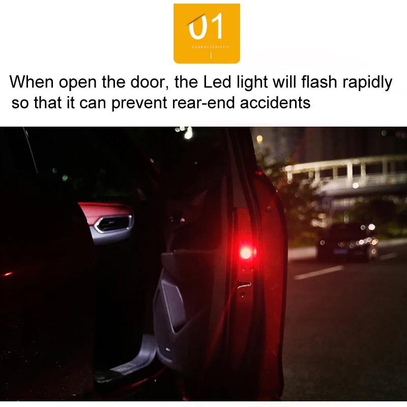 2x LED protizrážkové Dvere Auta Svetlo Výstražné Svetlo Na Opel Zafira B, Vauxhall Zafira Corsa C Cambo D Vauxhall Corsa Van 3