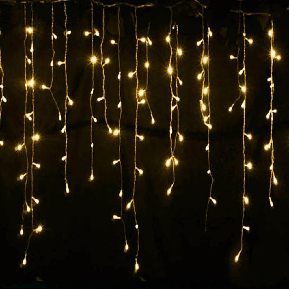 3,5 M Vianočné Girlandy LED Záves Cencúľ String Svetlá IP44 Nepremokavé Záhrada Street Mall Odkvapov Vonkajšie Ozdobné Svetlo Víla