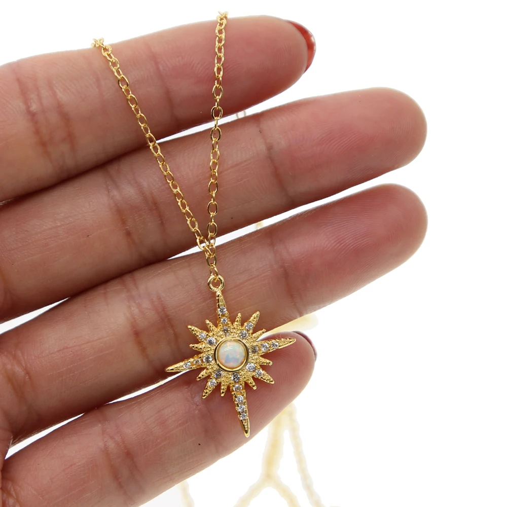 3 Farby North Star Tvar Choker Náhrdelník S Okrúhlym Perličiek Spevnené Biela Cz Elegantných Šperkov Pre Ženy Svadobný Dar 2020 Nové