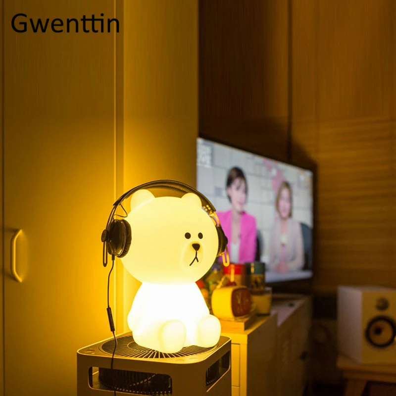 30-50 cm Big Bear Stmievanie Nočné Svetlo pre Spálne, Nočné Lampy Domova Dieťa Detí Darček LED Stolná Lampa Tabuľka Svetlo Luminaira