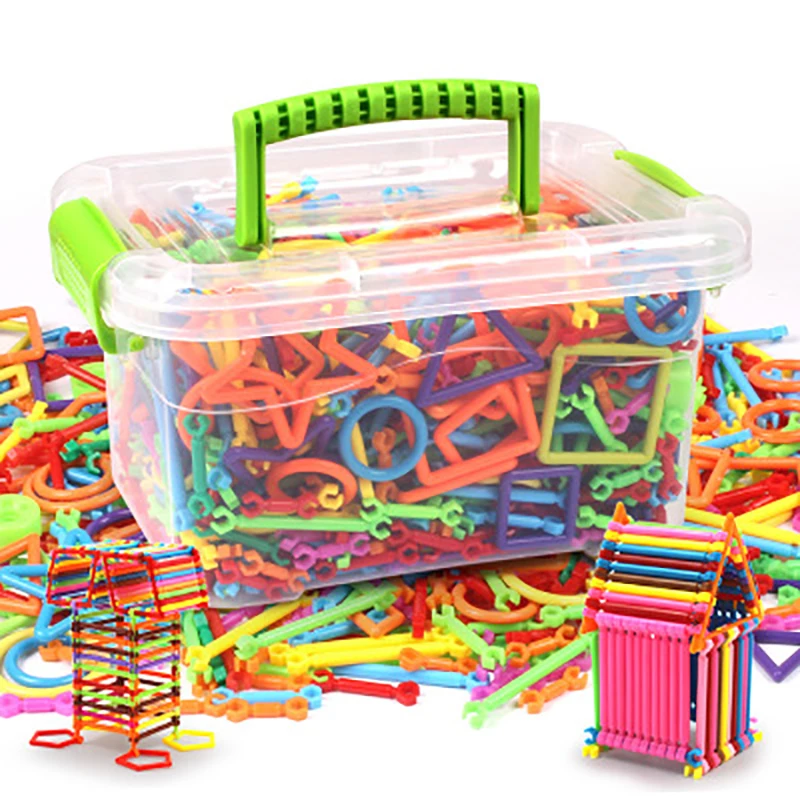 300Pcs/Set Baby Plastové Inteligencie Palice Vzdelávacie Skoré Vzdelávanie DIY Budovy Puzzle Vianočné Hračky Pre Deti Deti