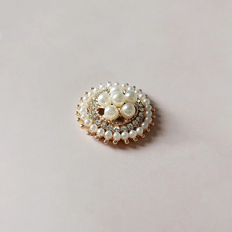30pc 23 mm Zlatá farba Zliatiny Materiálu Crystal Pearl Flower Kúzlo Pearl kúzlo Pre DIY Vlasy/Tkaniny Svadobné Handmade Šperky, Takže