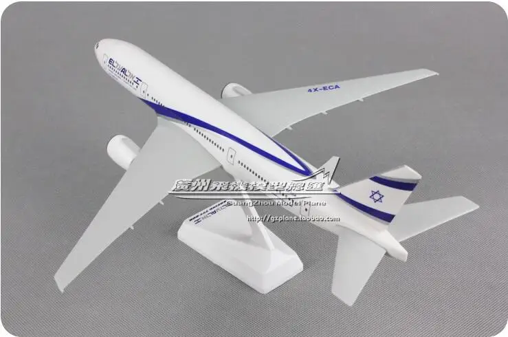 32 cm plastové Israel Airlines Rovine Model B777-200 1:200 4X-ECA Isreal Airlines Lietadlo Model W Stand Lietadla Darček