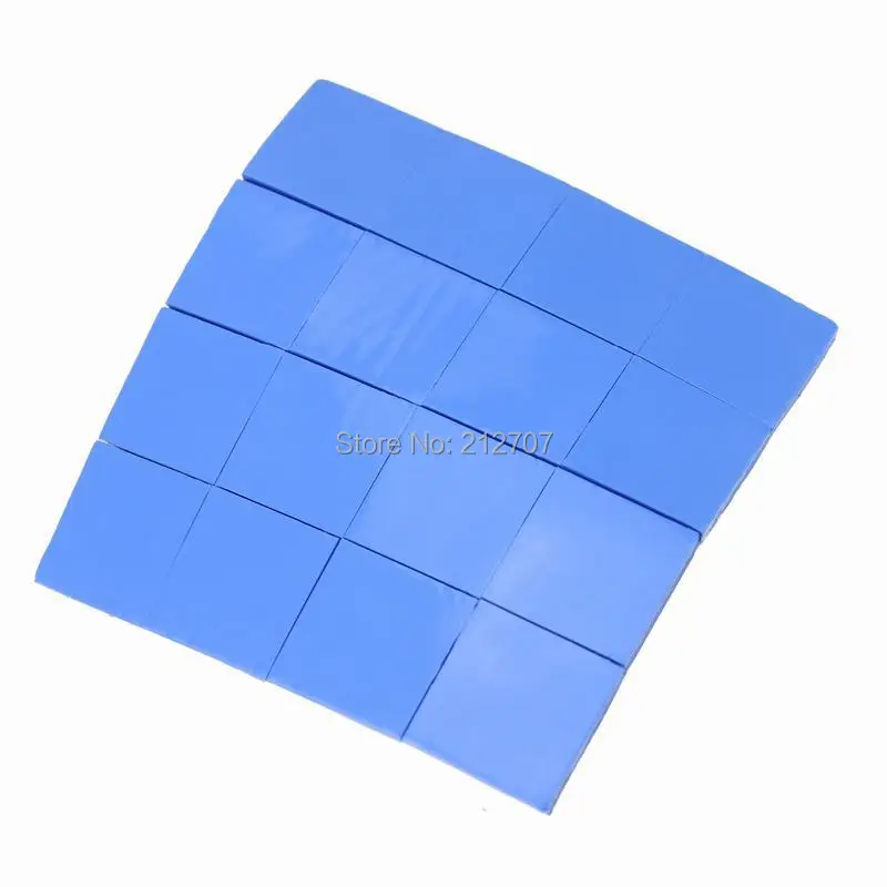 32PCS 25 x 25 x 1mm Modrá Tepelnej Pad Vodivé Chipset Silikónová Pasta