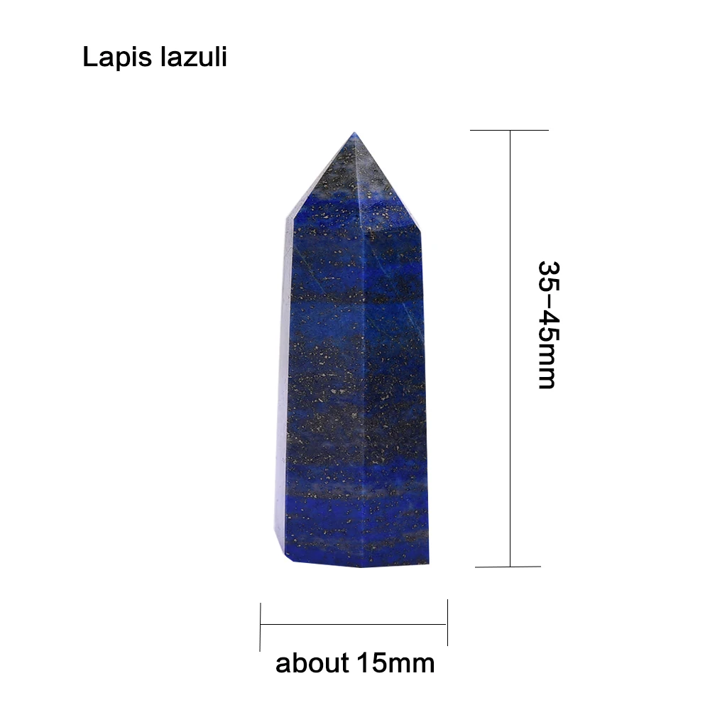 35-45mm 1PC Prírodné lapis lazuli crystal bodov Liečivý Kryštál Kameň Ručné Domova Drahokam