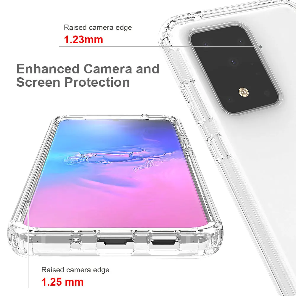 360 Ochranné Crystal Etui pre Samsung S20 Ultra Prípade Zadný Kryt Priehľadný plášť pre Samsung Galaxy S20 Prípade S20 Plus Coque