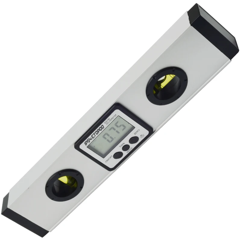 360 stupeň IP54 Laserová Digitálna Úroveň s magnetom 225mm Elektronické Uhlomeru inclinometer uhol úrovni pomocou laserové vodováhy