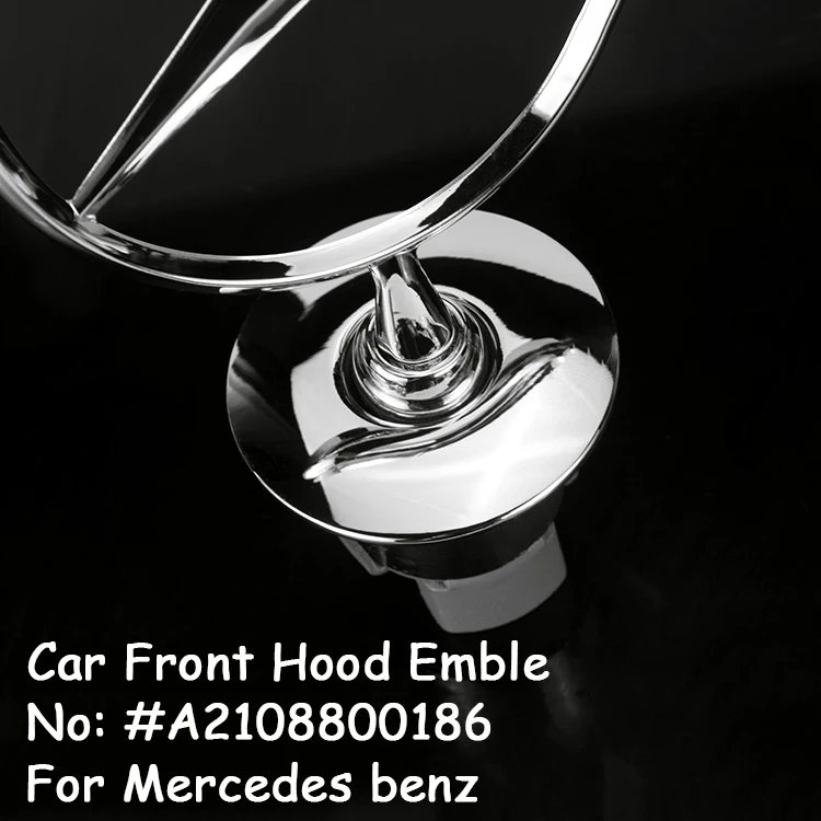 3D Chrome Kovové Auto Predná Kapota Znak Pre mercedes benz W210 W221 Star odznaky Náhradné Kryty A2108800186 Dekor Príslušenstvo