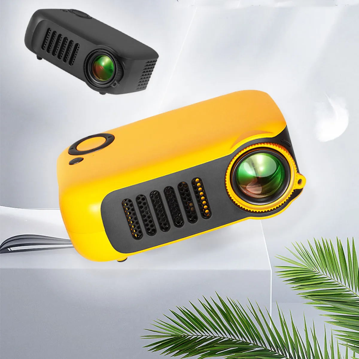 3D HD Mini Prenosný Projektor 320x240P Podporuje 1080P LCD 50000 Hodín Životnosť Lampy Domáce Kino Video Projektor.