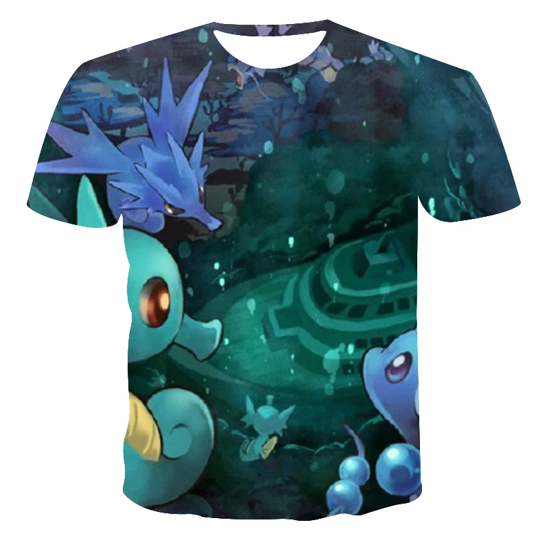 3D pánske T-shirt Pokemon Kreslených Anime Vytlačené Tričko O-Krku Bežné Nadrozmerná 6XL Voľné Krátke Rukáv Tričko pánske Pár Oblečenie
