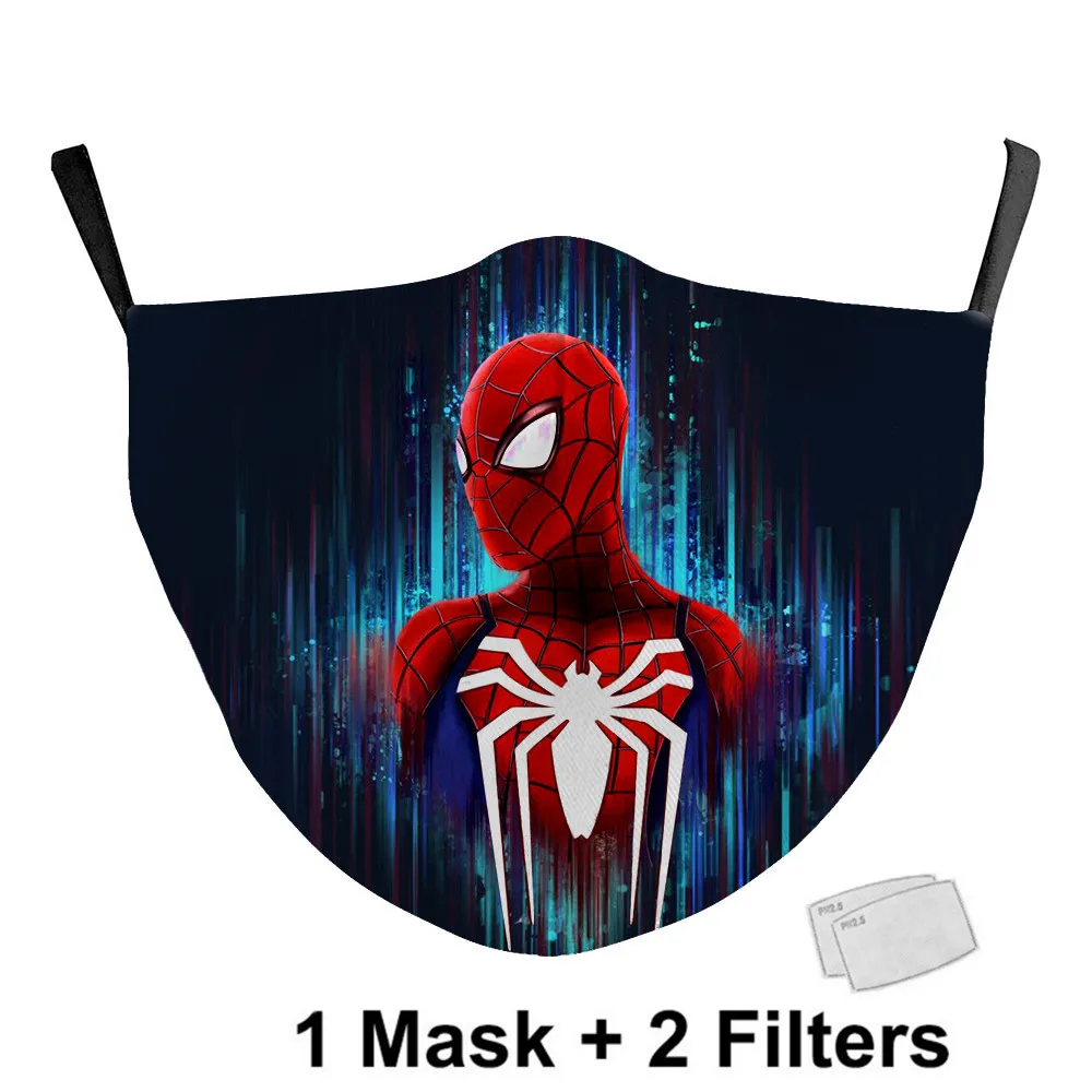 3D Superhrdina Opakovane masku Spiderman, Superman, Batman Flash Hulk Kapitán Amerika Umývateľný Maska Pre Prachu Ochrana Masky