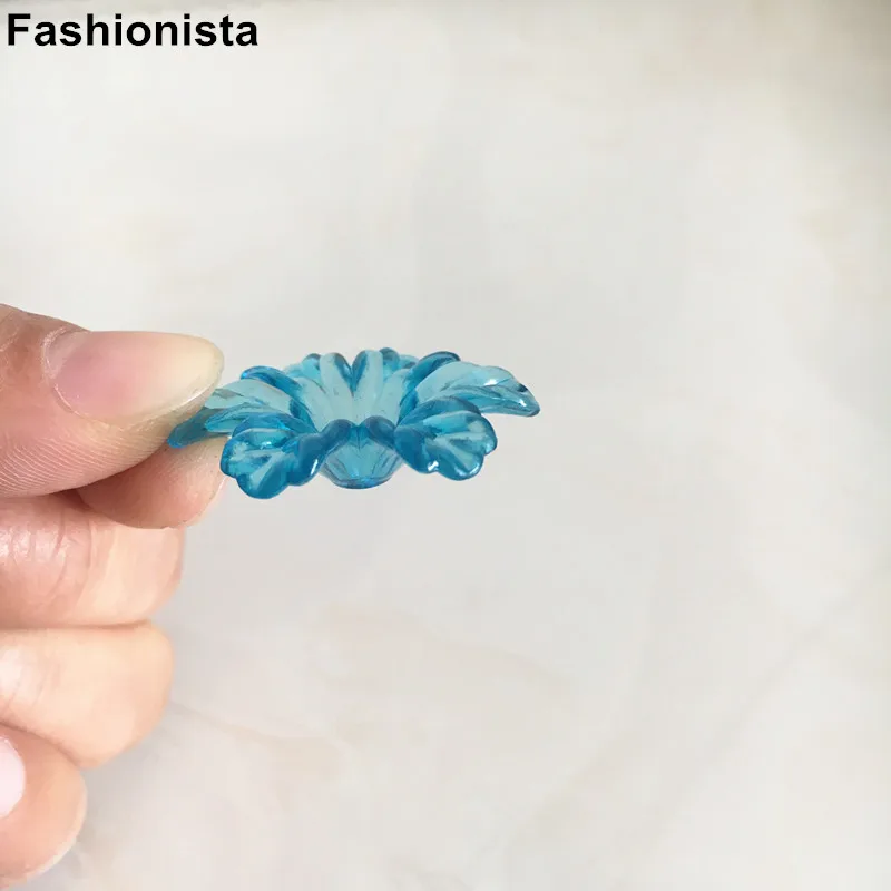 3D Veľkých 33 mm Plastové Kvet Perličiek Čiapky,Farebný Akryl Kvety 6 Petal Matné Živice Kvet Pre dospelých šperky/remeslo, takže