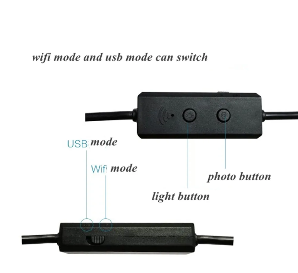3in1 USB WIFI Dual POMOCOU Endoskopu Kamera Pre iphone a Android 8 mm objektív Bezdrôtový Inšpekcie Borescope Fotoaparát