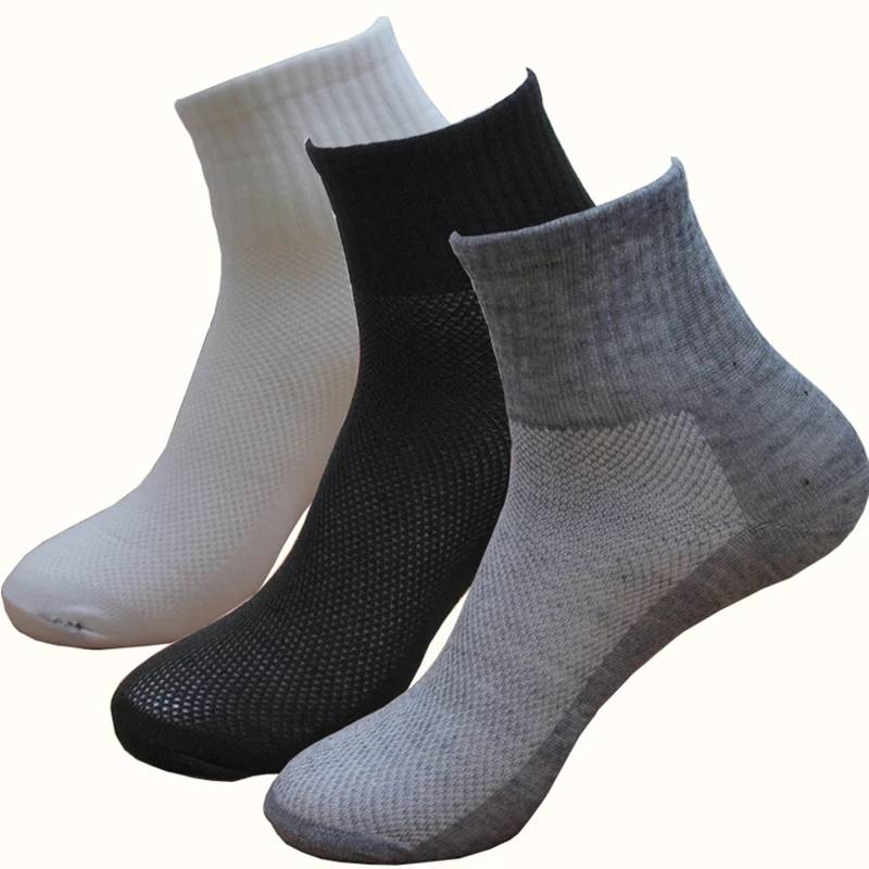 3Pair Unisex Ponožky pre Ženy a Mužov Ponožky Meais Krátka Bavlna Priedušná Solid Farba Čierna Biela Jar Jeseň Zimné Ponožky