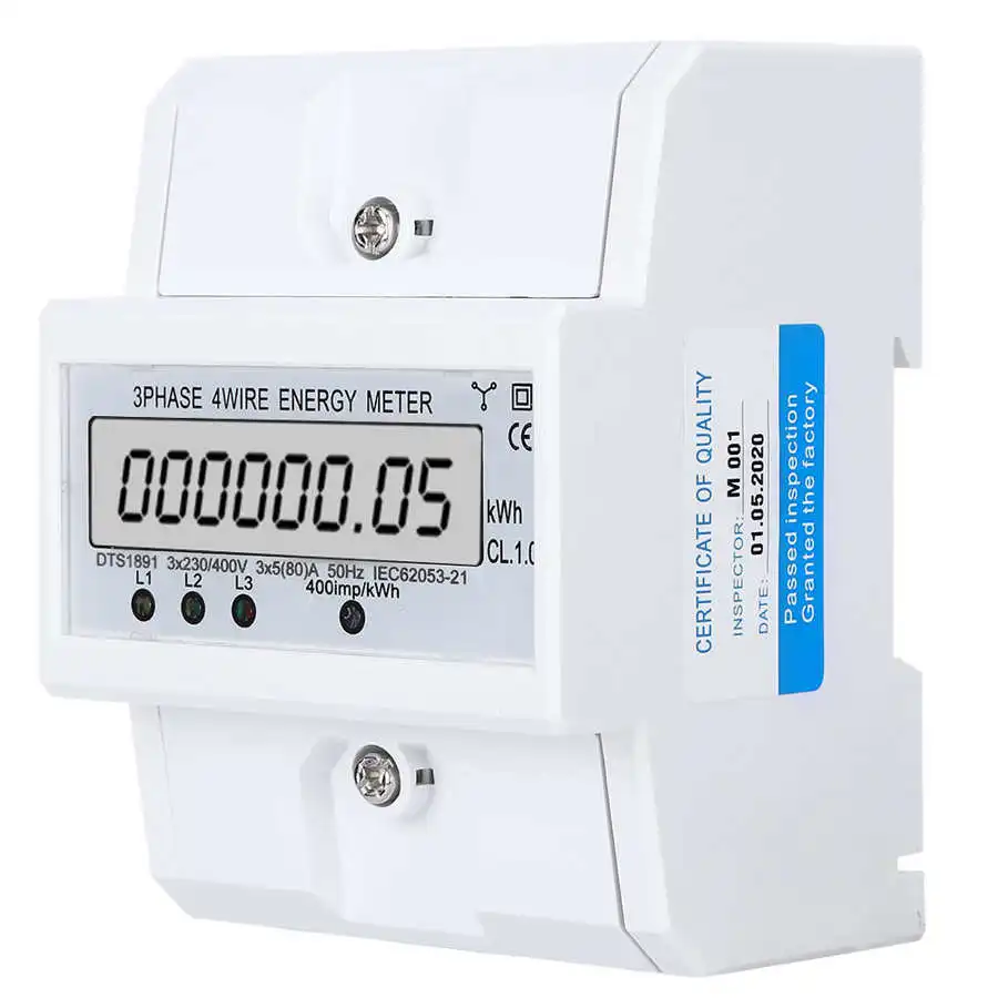 3Phase 4Wire Energie Meter Digitálny Displej LCD DTS1891 Smart Home Elektrické Zariadenia na Meranie Digitálny Wattmeter Elektrické Acces