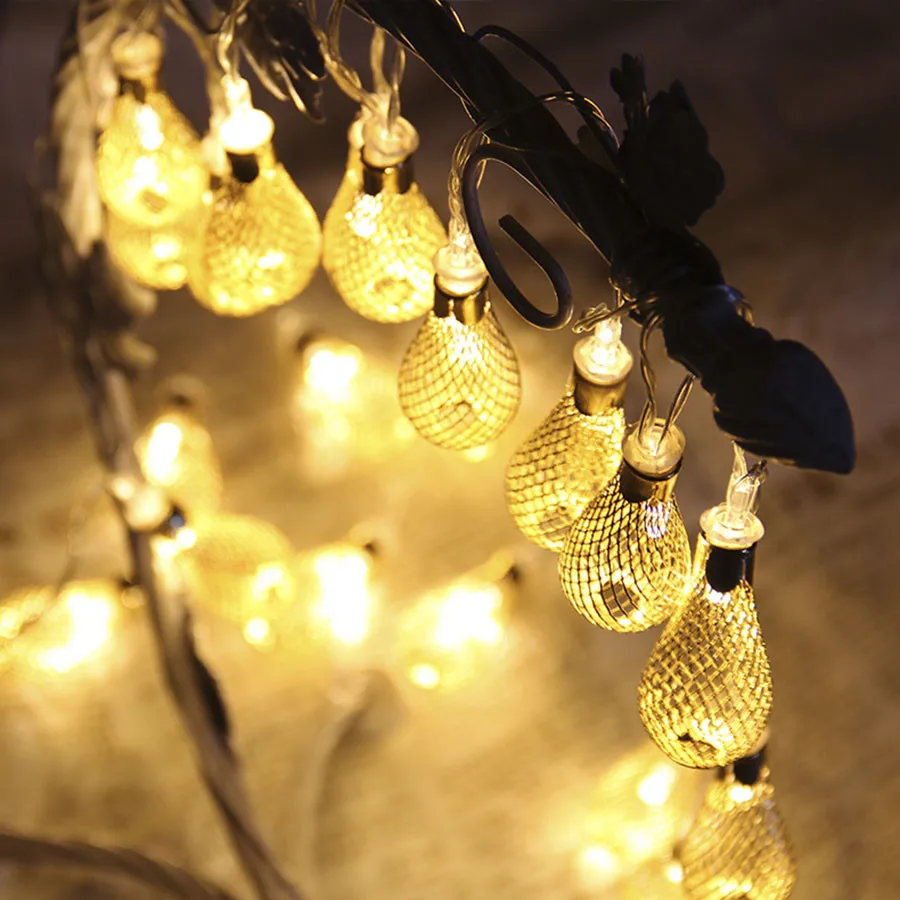 4,5 M LED Girlandy Svetlo 28pcs Kovové Drop Víla String Svetlo Vianočné Dekorácie 8 Režimov 220V vonkajšej Terase Svadobné Party Svetlo