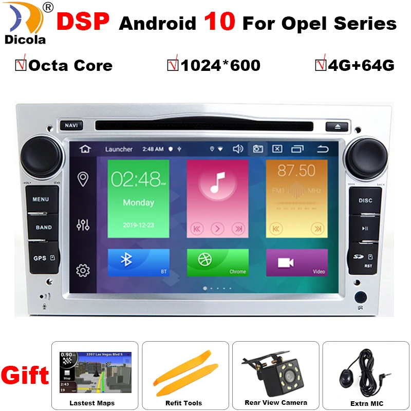 4+64 G PX5 DSP 2din Auto Rádio Android 9 Pre OPEL/ASTRA/Zafira/Corsa Octa-Core, RAM 4GB, GPS Auto Multimediálny Prehrávač DVD, Wifi, USB DVR