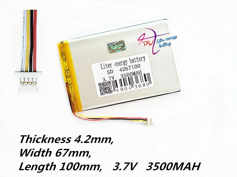 4 niť 4267100 3,7 V 3500mah Li-ion Tablet pc batérie Pre 7,8,9 palcové tablet PC Polymér lithiumion Batérie Vysokej Kvality