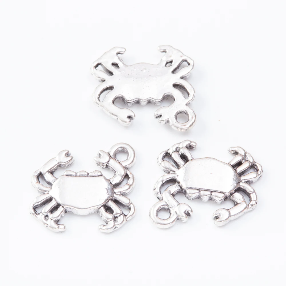 45 kusov retro kovové zliatiny zinku krab prívesok pre DIY handmade šperkov náhrdelník, takže 7303