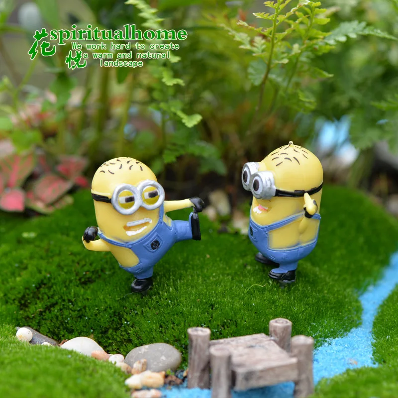 4pcs/veľa Malé Žlté Bábika Prívesok Ozdoby Kreatívne Plavidlá Miniatúrne Záhradné Dekorácie