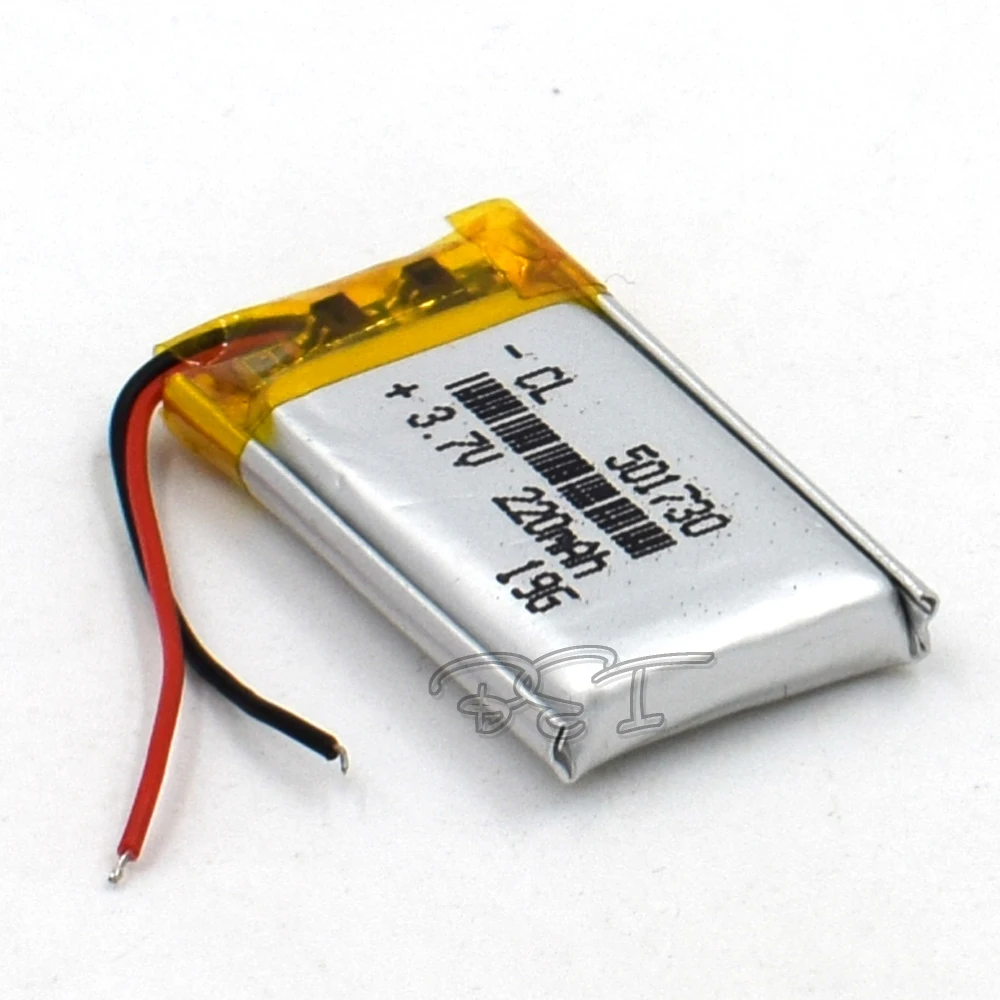 5 ks Nabíjateľný Li-Polymer lithium batéria, 3,7 V 501730 220mAh Batérie S PMC Pre Hračka MP3, MP4, GPS Reproduktor, LED Svetlo Kamery