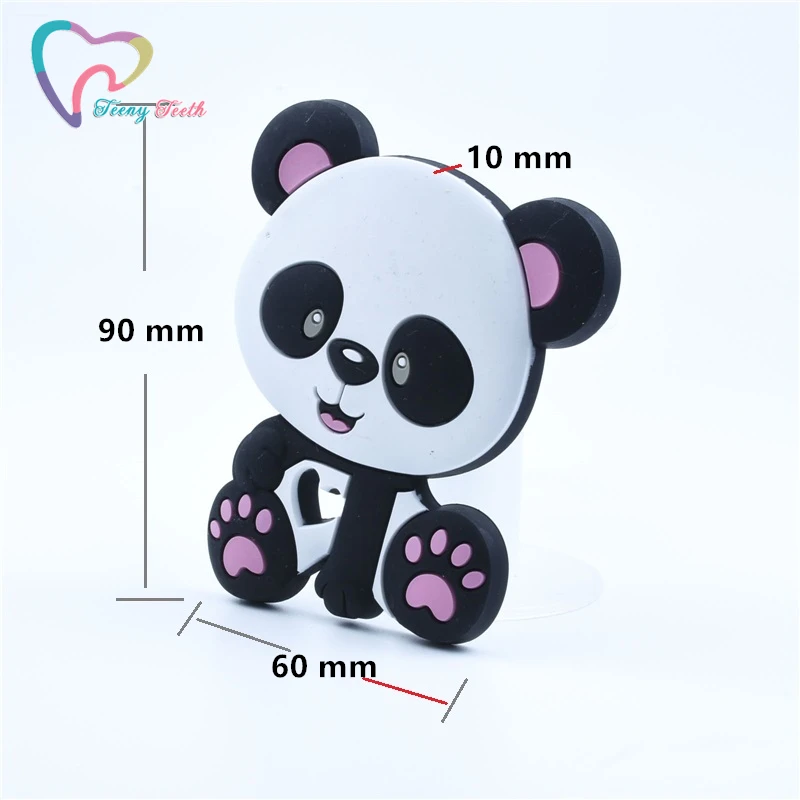5 KS Silikónové Teether Panda Baby Hračky BPA Free Počiatočných DIY Cumlík Reťazca Náhrdelníky Prívesok Sústo Žujte Pre Výrobky pre Deti