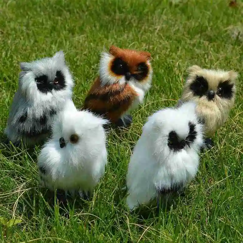 5 Stanovuje Realistický Mini Roztomilý Night Owl Vianočný Darček Deti Hračka Owl Modelu Dekoratívne Hračky