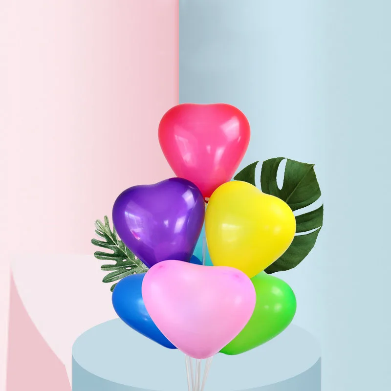 50-100ks/veľa Latexové Balóny 12Inch v Tvare Srdca Multicolor Baloon Hot Globos Narodeniny, Svadba Festival Party Dekorácie Baloes