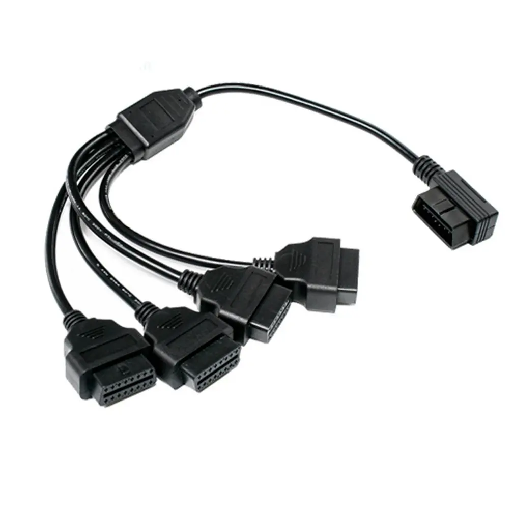 50 cm 1 až 4 OBD2 Konektor Kábla 1 Muž Splitter 4 Ženské OBDII Predlžovací Kábel ELM327 16 Pin Auto Diagnostický Nástroj